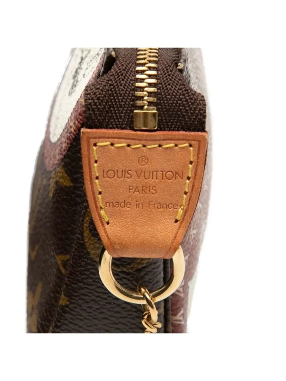 Louis Vuitton Monogram Patch Mini Pochette Soire Label Collection Chain Pouch